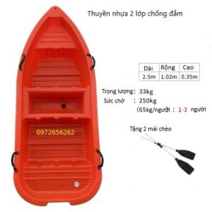 Thuyền nhựa PE 2 lớp chống đắm